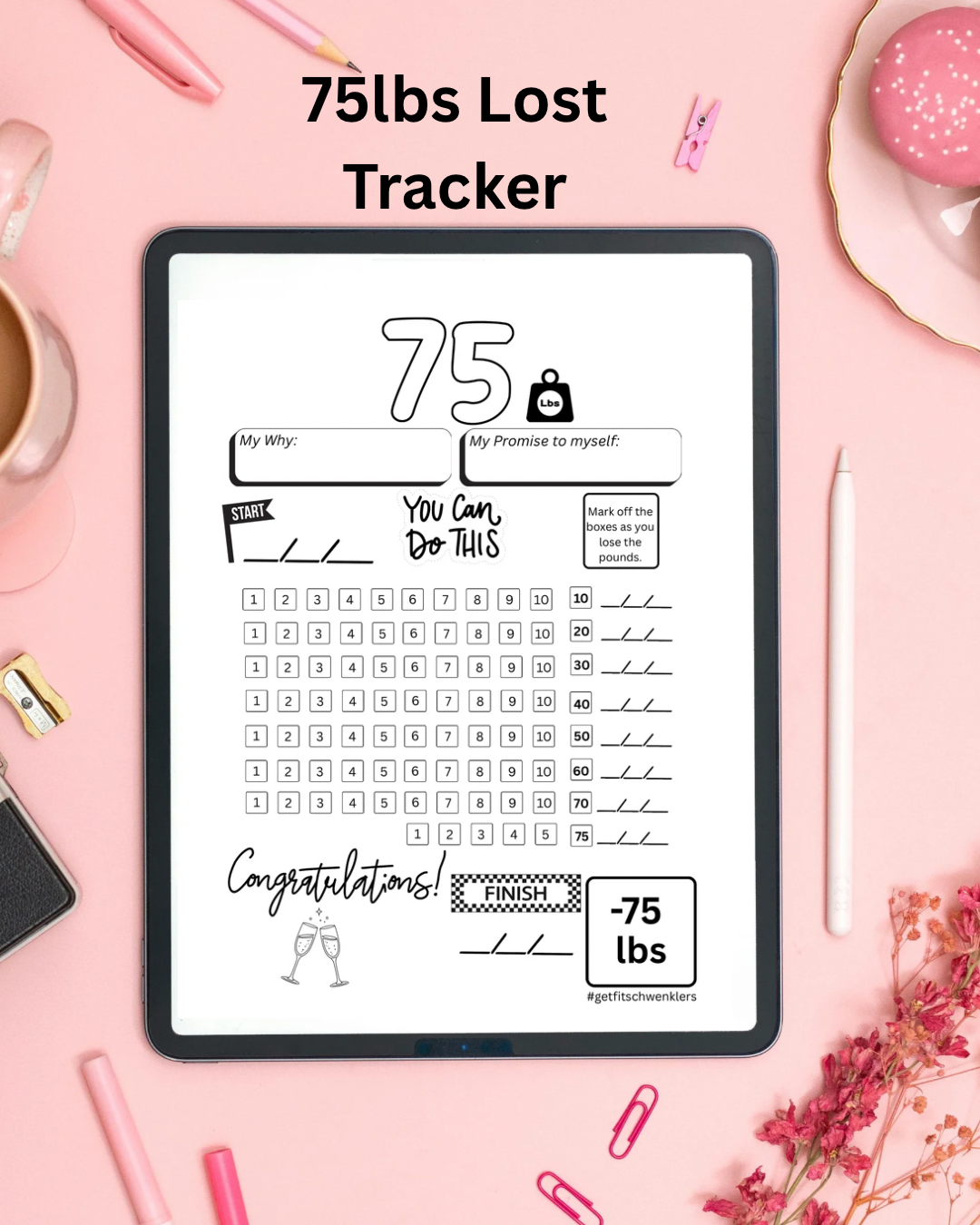 75lbs Weight Loss Tracker
