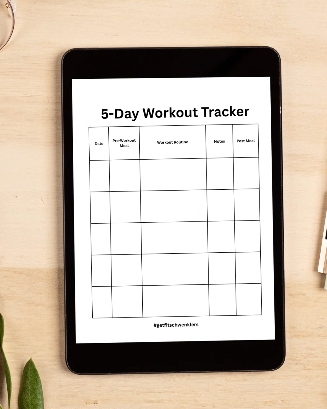 5-Day Workout Tracker